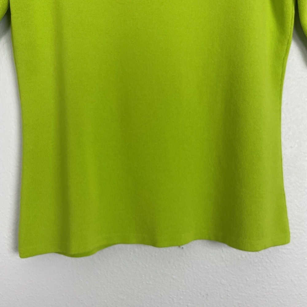 Vintage 90’s Lime Green Stretch Knit Short Sleeve Top S/M - Picture 10 of 10